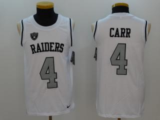 Oakland Raiders 4 Derek Carr Football Jersey vest Legend White