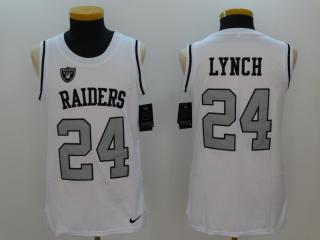 Oakland Raiders 24 Marshawn Lynch Football Jersey vest Legend White