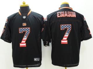 Cincinnati Bengals 7 Boomer Esiason USA Flag Fashion Black Elite Jersey