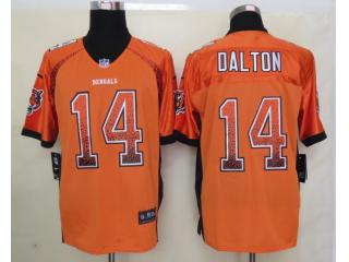 Cincinnati Bengals 14 Andy Dalton Drift Fashion Orange Elite Jersey