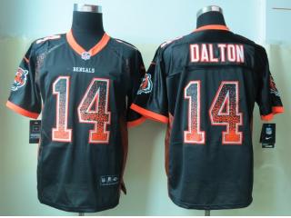 Cincinnati Bengals 14 Andy Dalton Drift Fashion Black Elite Jersey