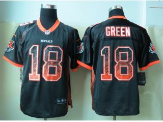 Cincinnati Bengals 18 A.J. Green Drift Fashion Black Elite Jersey