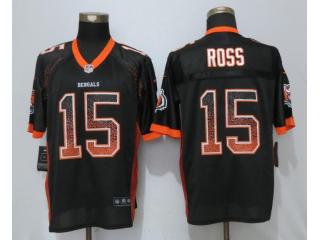 Cincinnati Bengals 15 John Ross Drift Fashion Black Elite Jersey