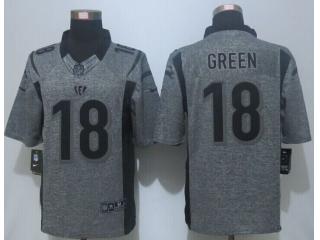 Cincinnati Bengals 18 A.J. Green Stitched Gridiron Gray Limited Jersey