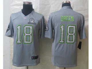 Cincinnati Bengals 18 A.J. Green Pro Bowl Grey Elite Jersey