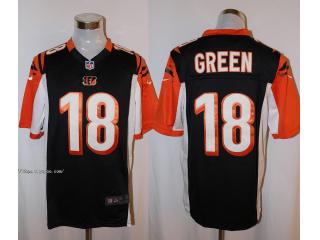 Cincinnati Bengals 18 A.J. Green FootBall Jersey Black