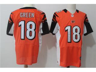 Cincinnati Bengals 18 A.J. Green Football Jersey Orange