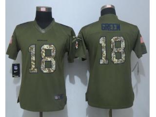 Women Cincinnati Bengals 18 A.J. Green Salute To Service Limited Jersey