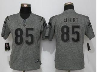 Women Cincinnati Bengals 85 Tyler Eifert Stitched Gridiron Gray Limited Jersey