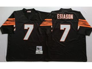 Cincinnati Bengals 7 Boomer Esiason Football Jersey Black Retro