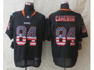 Cleveland Browns 84 Jordan Cameron USA Flag Fashion Black Elite Jersey