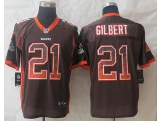 Cleveland Browns 21 Justin Gilbert Drift Fashion Brown Elite Jersey