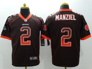 Cleveland Browns 2 Johnny Manziel Drift Fashion Brown Elite Jersey