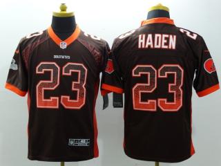 Cleveland Browns 23 Joe Haden Drift Fashion Brown Elite Jersey