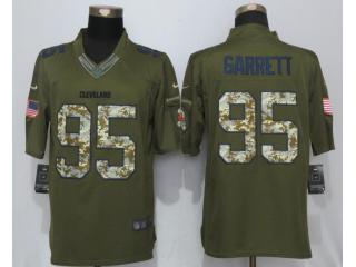 Cleveland Browns 95 Myles Garrett Green Salute To Service Limited Jersey