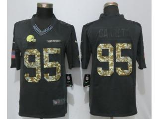 Cleveland Browns 95 Myles Garrett Anthracite Salute To Service Limited Jersey