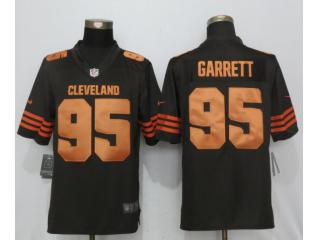 Cleveland Browns 95 Myles Garrett Navy Brown Color Rush Limited Jersey