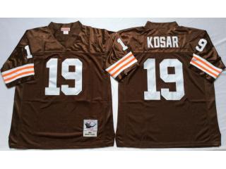 Cleveland Browns 19 Bernie Kosar Football Jersey Brown Retro