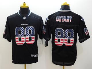 Dallas Cowboys 88 Dez Bryant USA Flag Fashion Black Elite Jersey