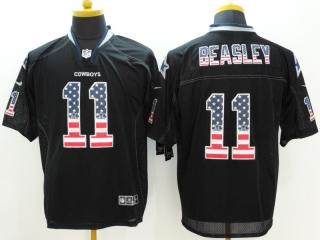 Dallas Cowboys 11 Cole Beasley USA Flag Fashion Black Elite Jersey