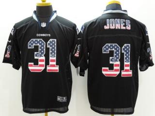 Dallas Cowboys 31 Byron Jones USA Flag Fashion Black Elite Jersey