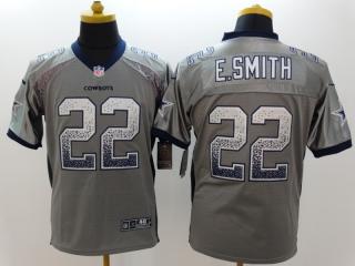 Dallas Cowboys 22 Emmitt Smith Drift Fashion Gray Elite Jersey