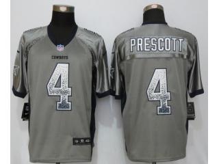 Dallas Cowboys 4 Dak Prescott Drift Fashion Gray Elite Jersey