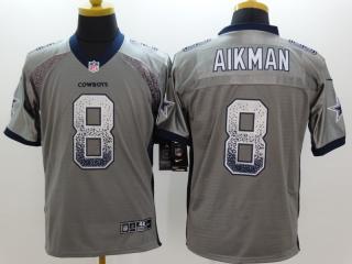 Dallas Cowboys 8 Troy AIikman Drift Fashion Gray Elite Jersey