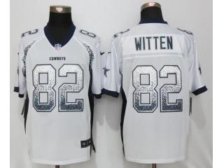 Dallas Cowboys 82 Jason Witten Drift Fashion White Elite Jersey