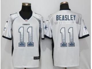 Dallas Cowboys 11 Cole Beasley Drift Fashion White Elite Jersey