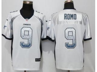 Dallas Cowboys 9 Tony Romo Drift Fashion White Elite Jersey