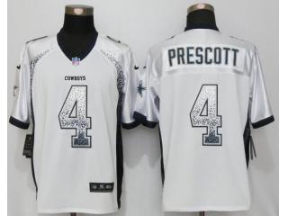 Dallas Cowboys 4 Dak Prescott Drift Fashion White Elite Jersey