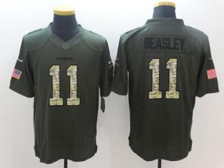 Dallas Cowboys 11 Cole Beasley Green Salute To Service Limited Jersey