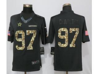 Dallas Cowboys 97 Taco Charlton Anthracite Salute To Service Limited Jersey