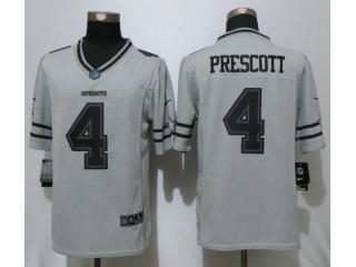 Dallas Cowboys 4 Dak Prescott Nike Gridiron Gray II Limited Jersey