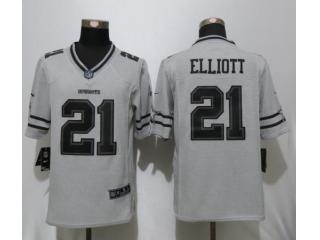 Dallas Cowboys 21 Ezekiel Elliott Nike Gridiron Gray II Limited Jersey