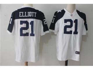 Dallas Cowboys 21 Ezekiel Elliott Stitched Limited Rush Jersey White