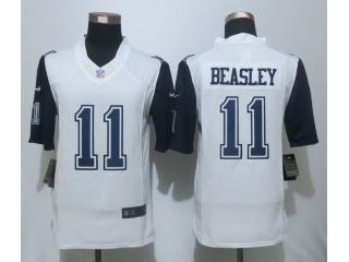 Dallas Cowboys 11 Cole Beasley Stitched Limited Rush Jersey White