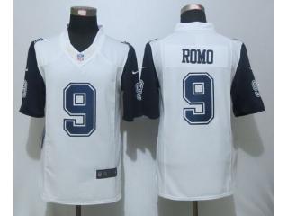 Dallas Cowboys 9 Tony Romo Stitched Limited Rush Jersey White