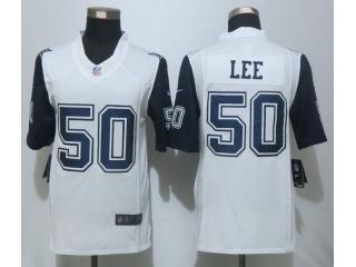 Dallas Cowboys 50 Sean Lee Stitched Limited Rush Jersey White