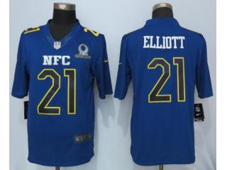 Dallas Cowboys 21 Ezekiel Elliott Navy 2017 Pro Bowl Limited Jersey