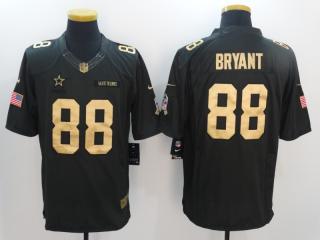 Dallas Cowboys 88 Dez Bryant Gold Anthracite Salute To Service Limited Jersey