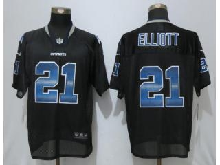 Dallas Cowboys 21 Ezekiel Elliott Strobe Lights Out Black Elite Jersey