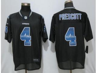 Dallas Cowboys 4 Dak Prescott Strobe Lights Out Black Elite Jersey