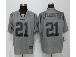 Dallas Cowboys 21 Ezekiel Elliott Lights Out Gray Elite Jersey