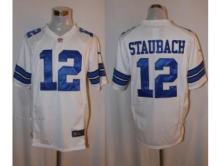 Dallas Cowboys 12 Roger Staubach White Limited Jersey