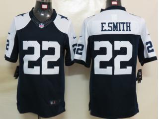Dallas Cowboys 22 Emmitt Smith Blue Thanksgiving Limited Jersey