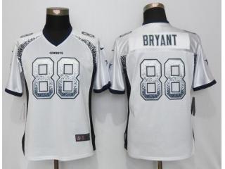Women Dallas Cowboys 88 Dez Bryant Drift Fashion White Elite Jersey