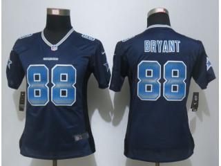 Women Dallas Cowboys 88 Dez Bryant Navy Blue Strobe Elite Jersey