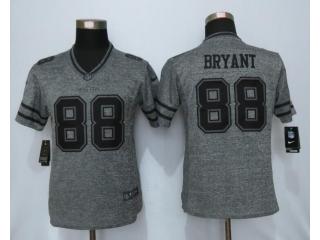 Women Dallas Cowboys 88 Dez Bryant Stitched Gridiron Gray Limited Jersey